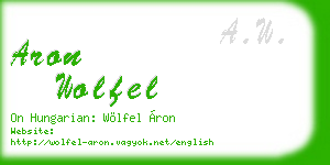 aron wolfel business card